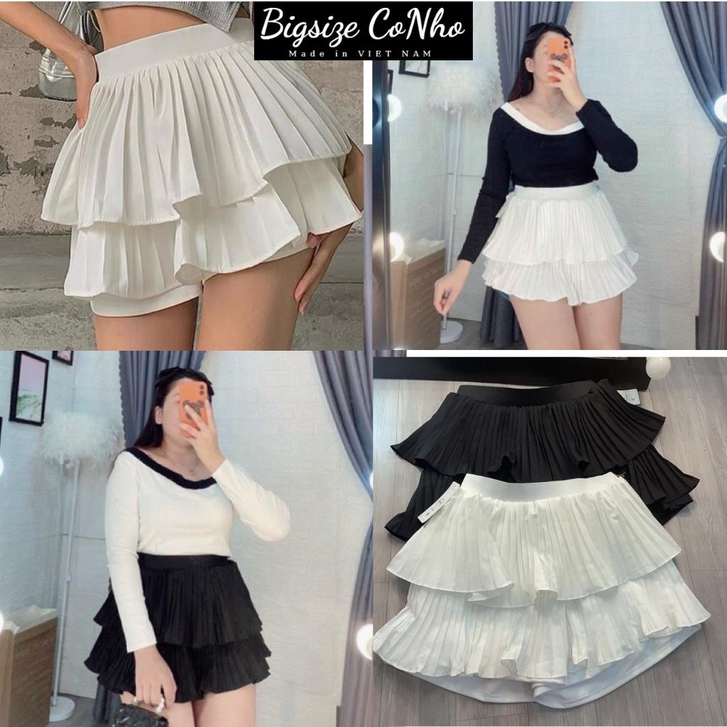 Bigsize Pleated 2-Storey Skirt With Pleated Skirt Legs For Fat People ...