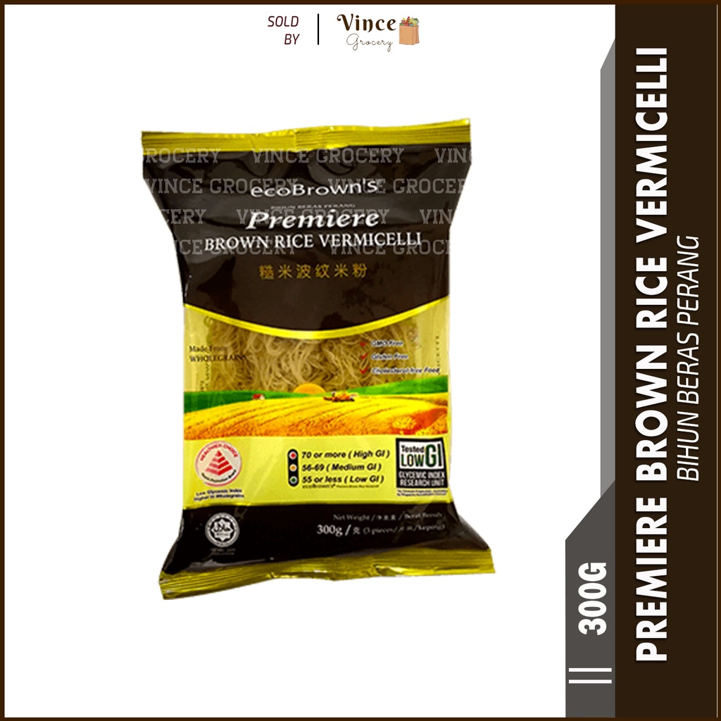 ECOBROWN’S Premiere Brown Rice Vermicelli · Bihun Beras Perang · 糙米波纹米粉 ...
