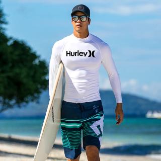 Hurley Men Surf Light Long Sleeve Sunscreen Diving Top UPF50 + | Malaysia