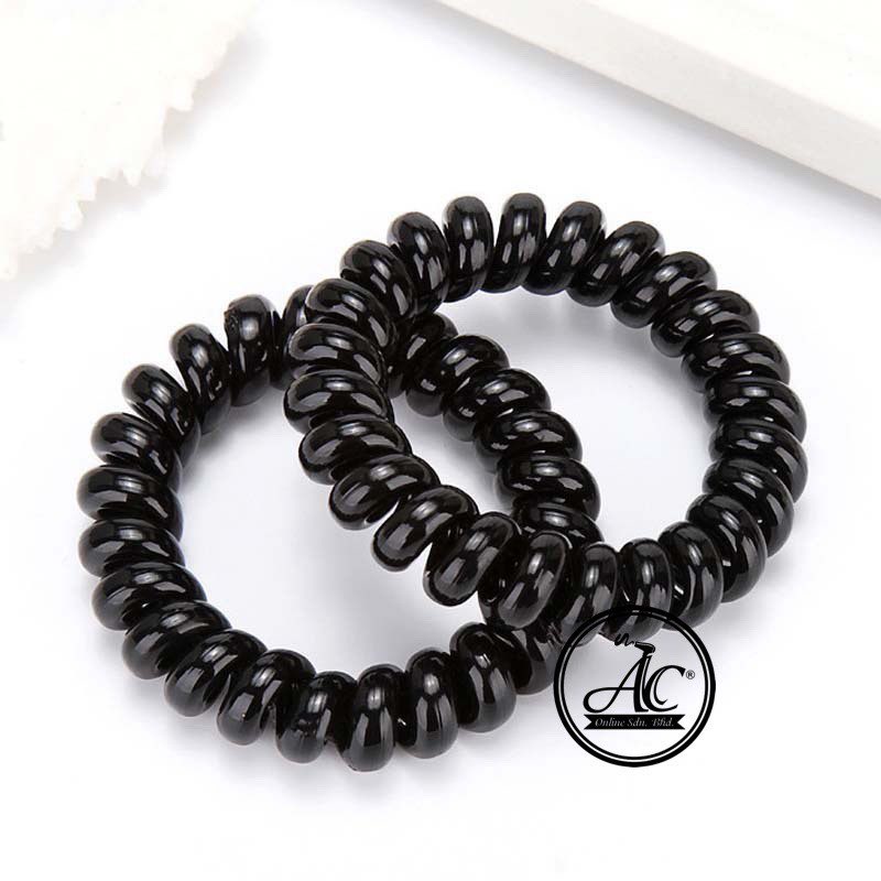 Telephone Wire Black Telephone Line Elastic Hair Bands Hair Ties Getah ...