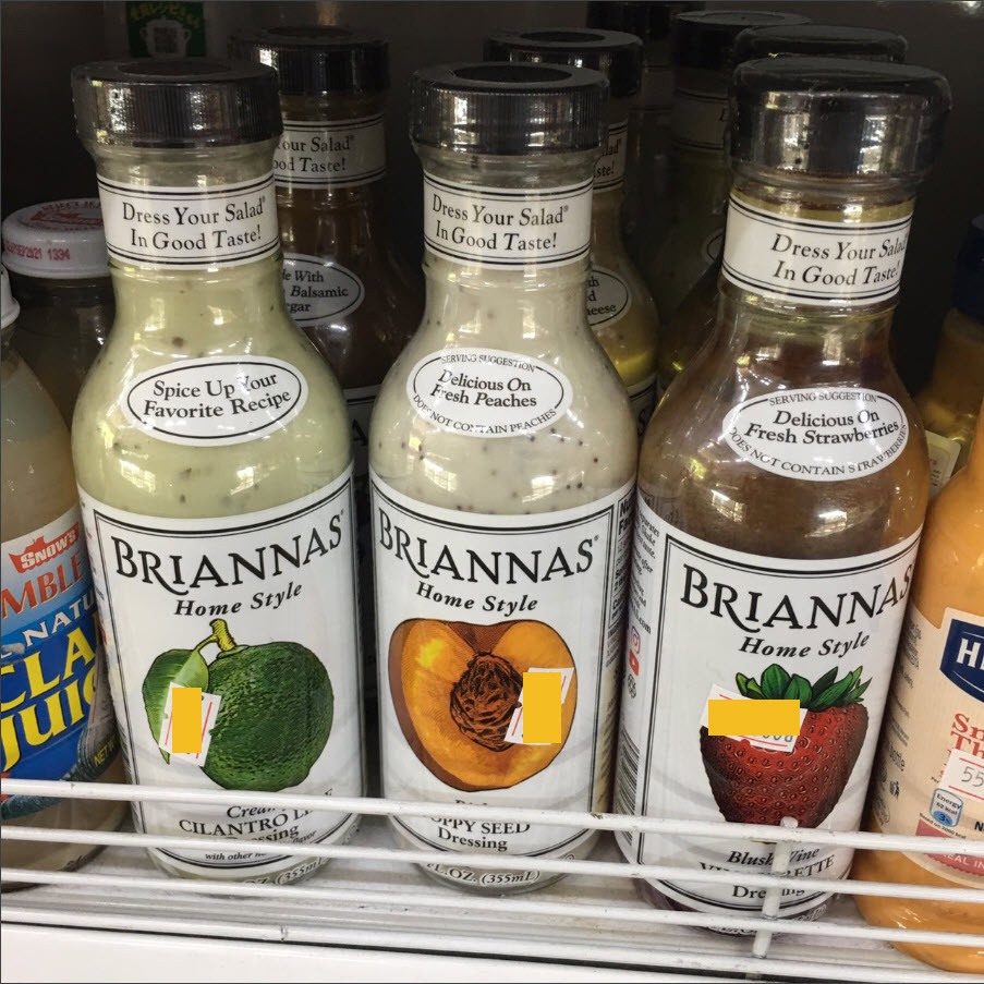 Premium Sauce From America briannas 355ml Strawberry briannas Lemon