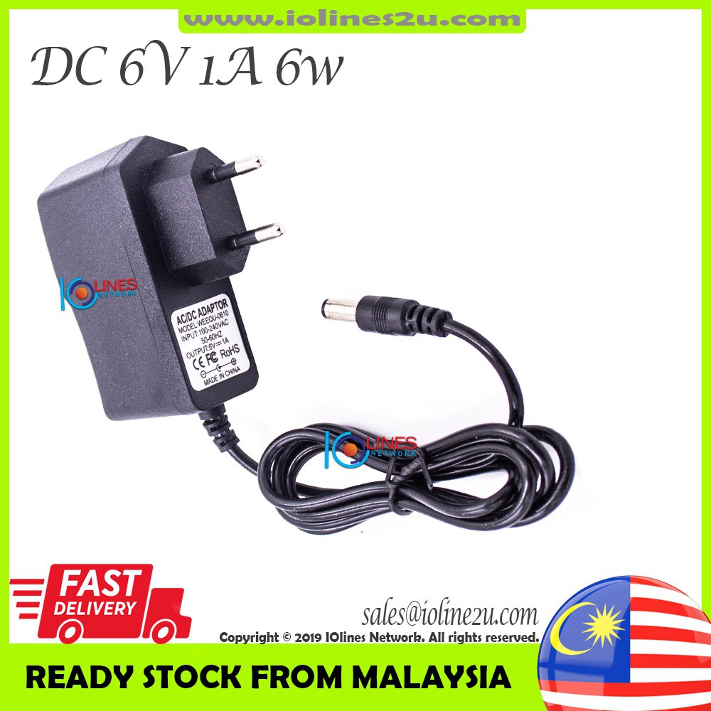 230V AC to 6V DC 6W 1A 1000mA Switching Power supply adapter PSU ...