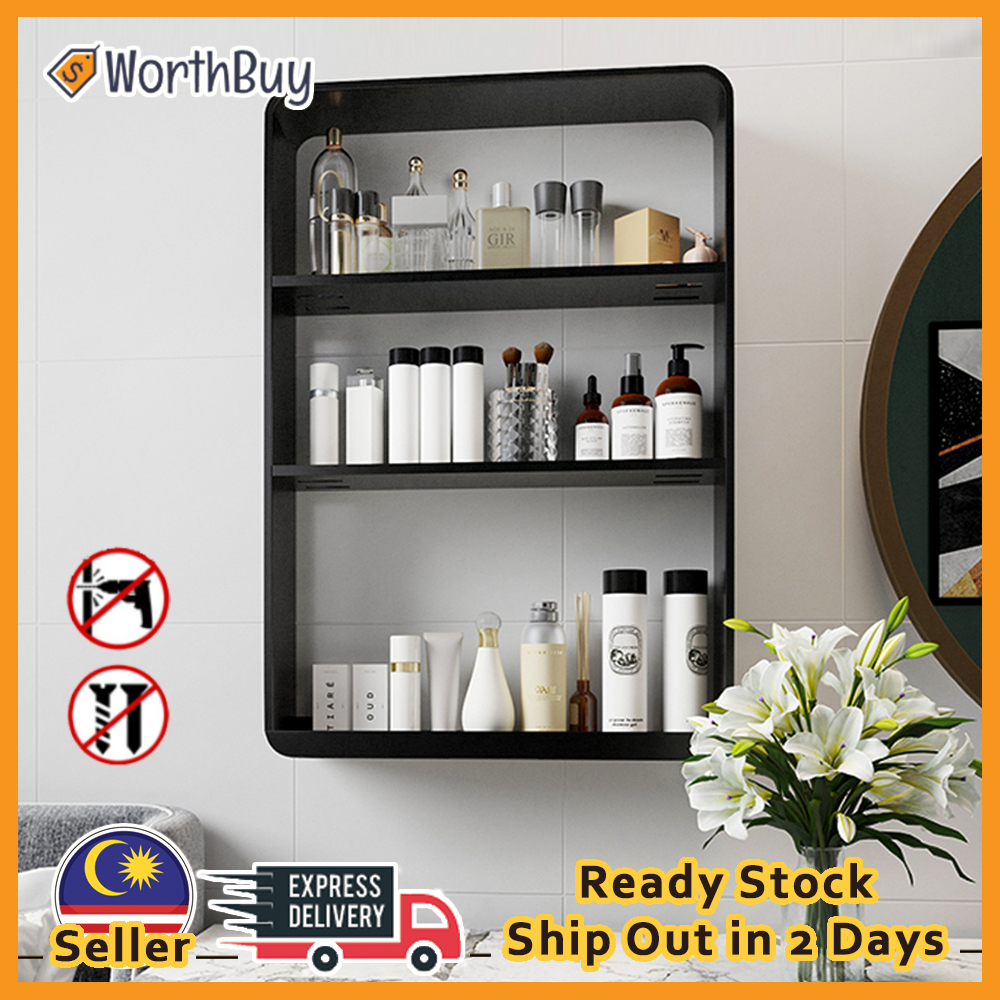 Worthbuy Multipurpose Organizer Rack Wall Mounted Shelf Cosmetic Rack ...