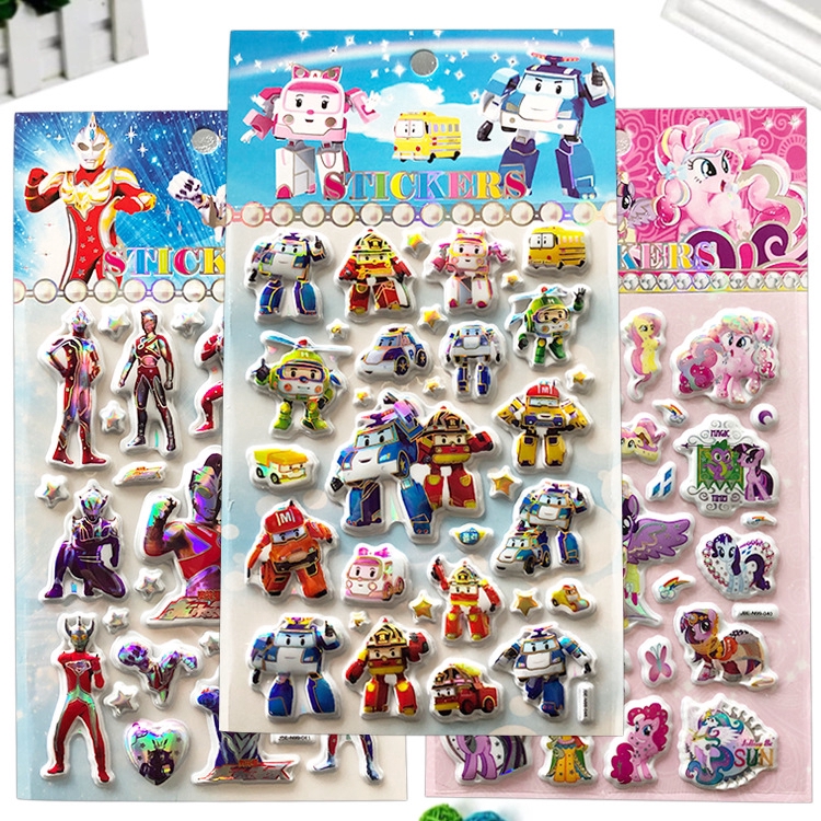 New 3D stereo stickers Children cartoon stickers Kindergarten children ...