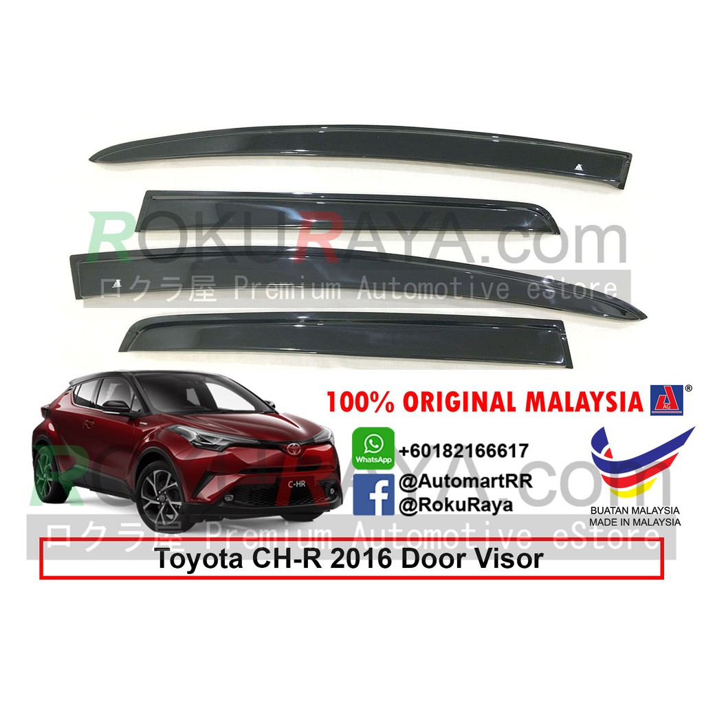 Toyota CHR CHR 2016 AG Rain Wind Deflector Air Press Awning Gutter