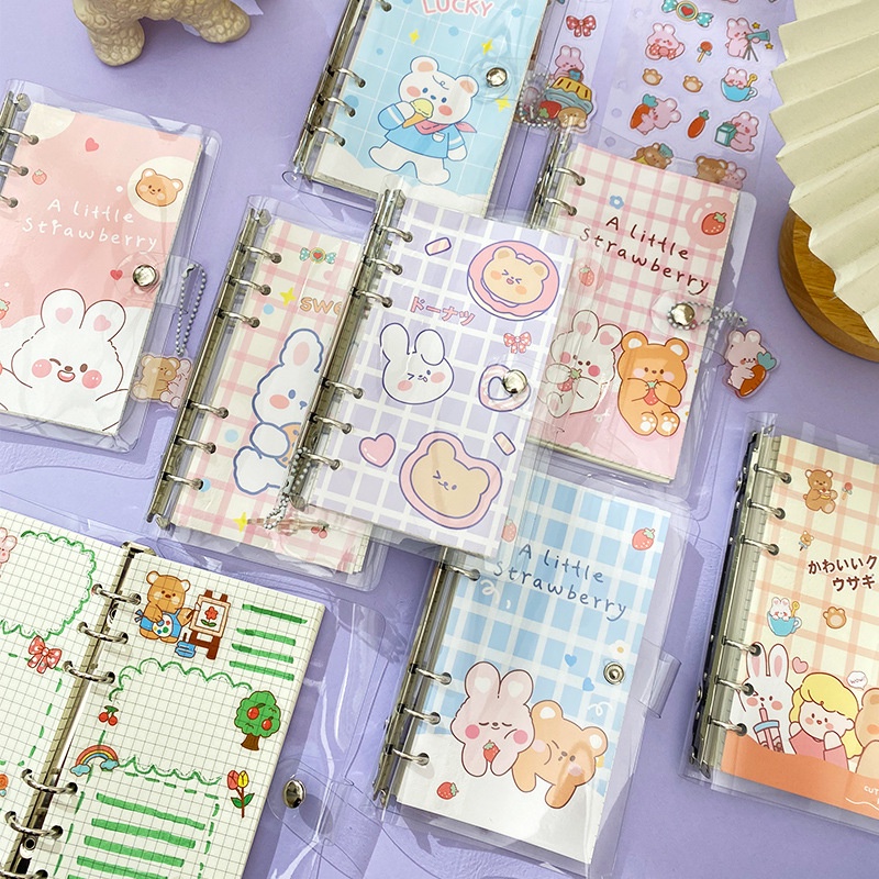 Korean Cute Cartoon Notebook Loose Leaf Detachable Scrapbook Journal ...