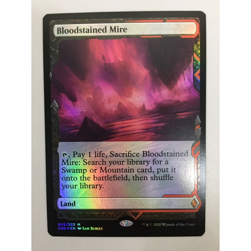 mtg zendikar rising expeditions land foil bloodstained mire