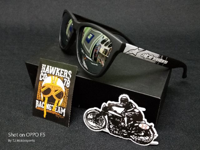 Hawkers .Alpinestars. Sunglasses Matte Black Chrome Lens Shopee Malaysia