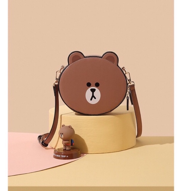 Line Friends Brown Bear Cony Silicone Shoulder Bag