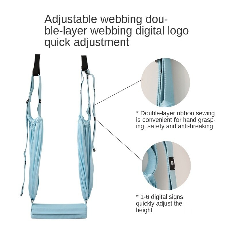 Aerial Yoga Swing Anti-Gravity Stretch Fitness Rope Door Mount Workout ...