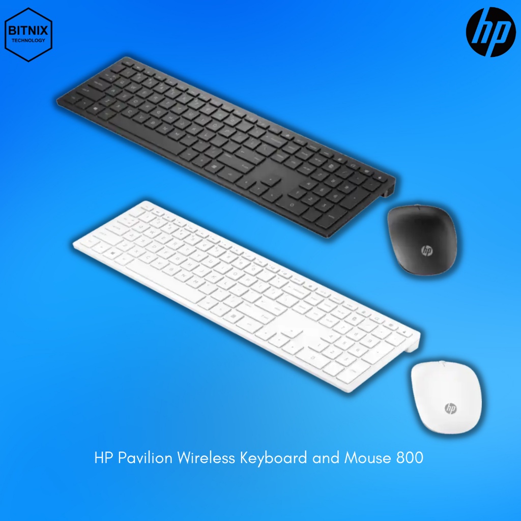 Hp Pavilion Wireless Keyboard And Mouse Black White Shopee