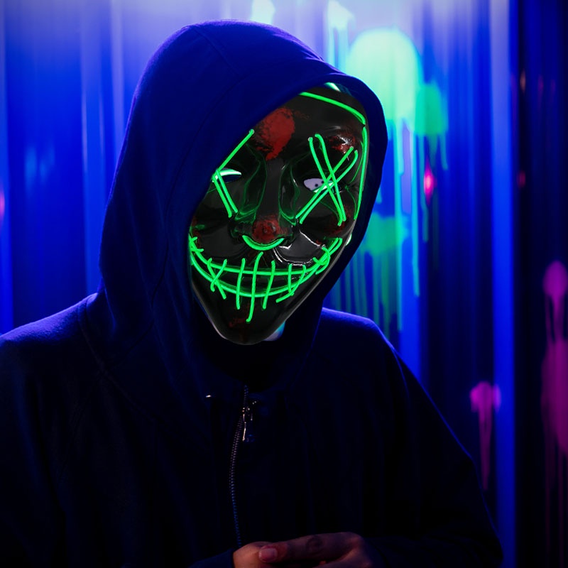 COLDPLAY-👹 Topeng Hantu LED 👹 Topeng Hacker Topeng Joker Topeng ...