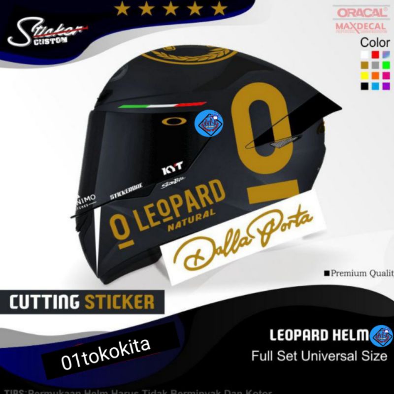 Sticker cutting helmet fullface leopard dalla porta sticker cutting ...