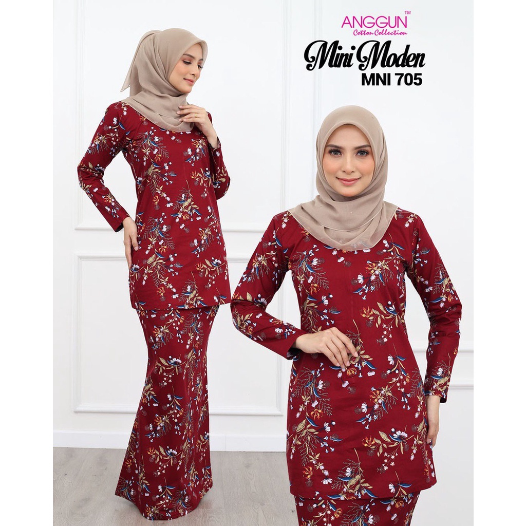 Baju Kurung Cotton Plus Size 10xl Mini Moden Ukuran Dada 60 Maroon Color Shopee Malaysia 2067