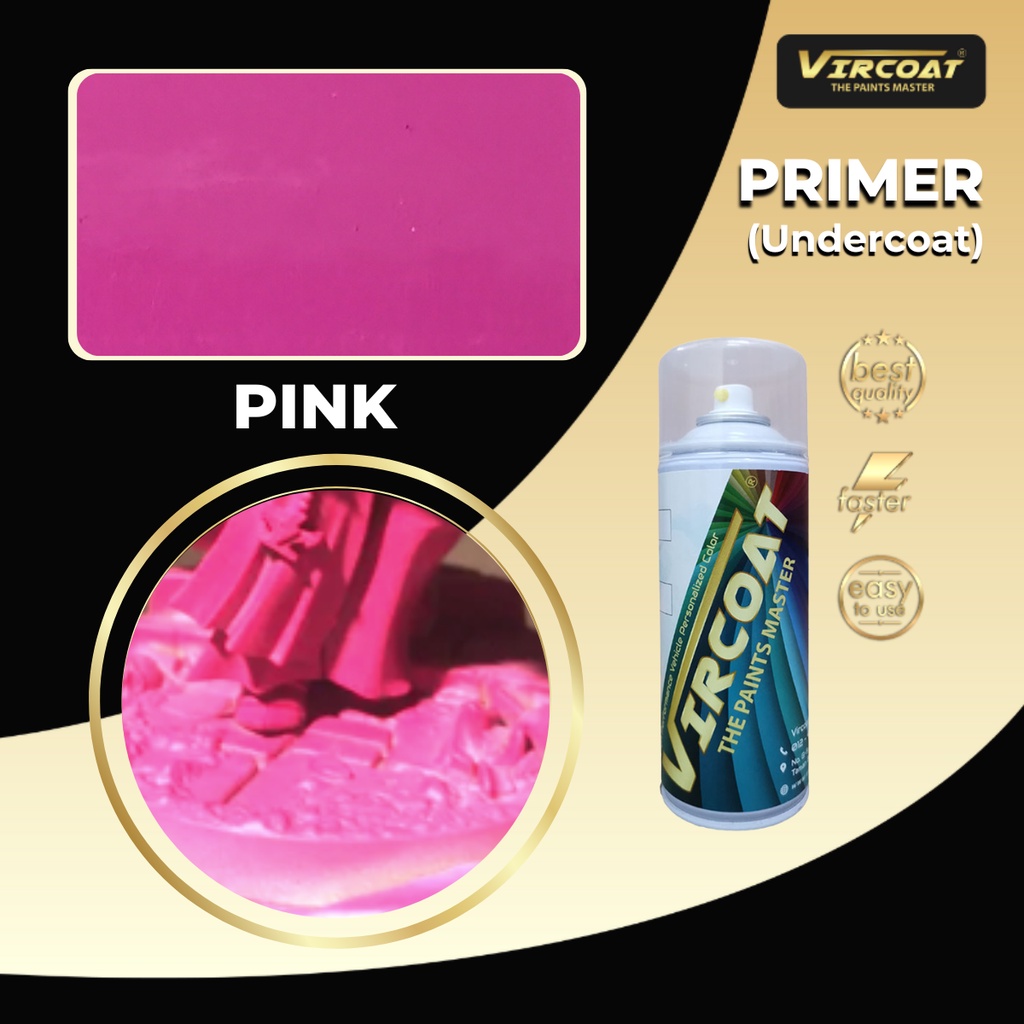 VIRCOAT Aerosol Spray Undercoat Car Motor Primer Std Colour Primer