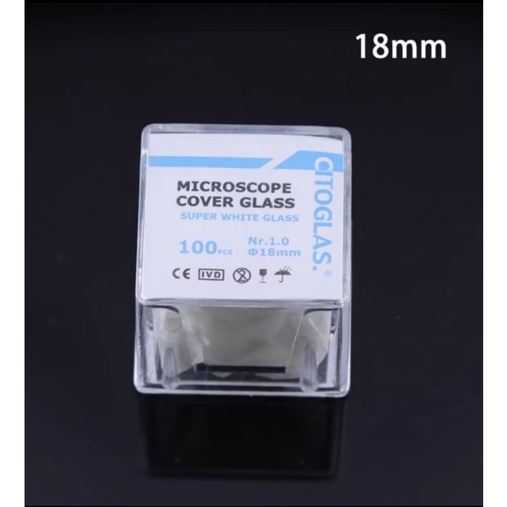 Round Microscope slide Coverslip Glass Cover Slip bulat Circular