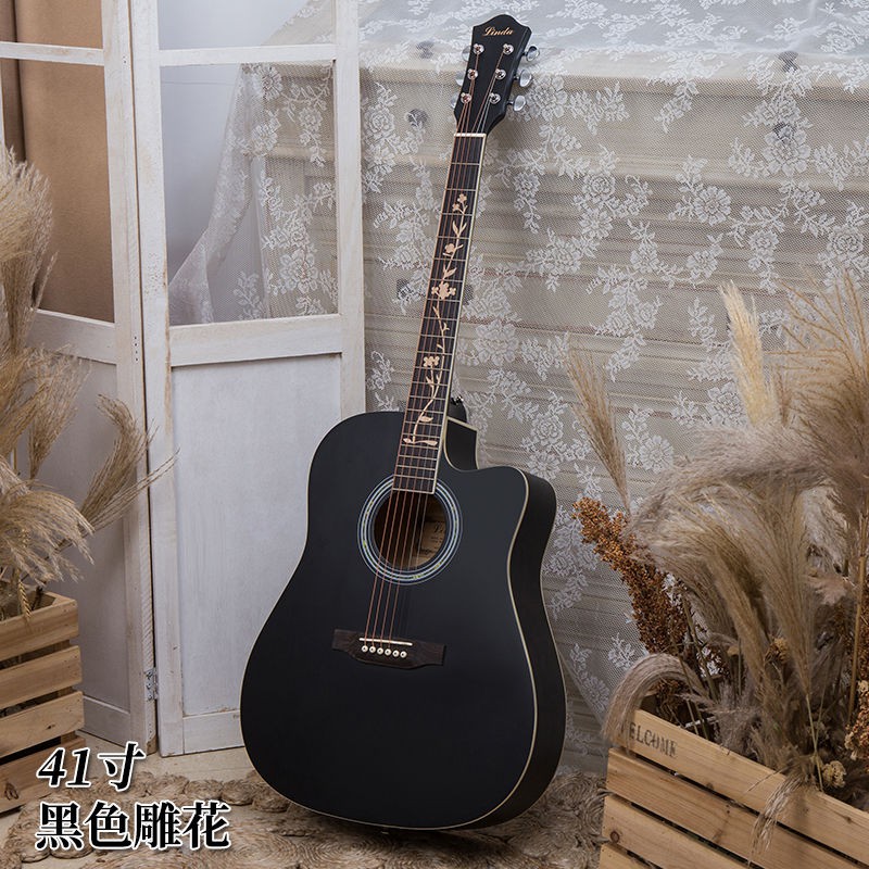 Single board acoustic guitar musical instrument民谣吉他41寸单板38寸初学者新手入门练习木吉它学生成人男女lianpeng01.my