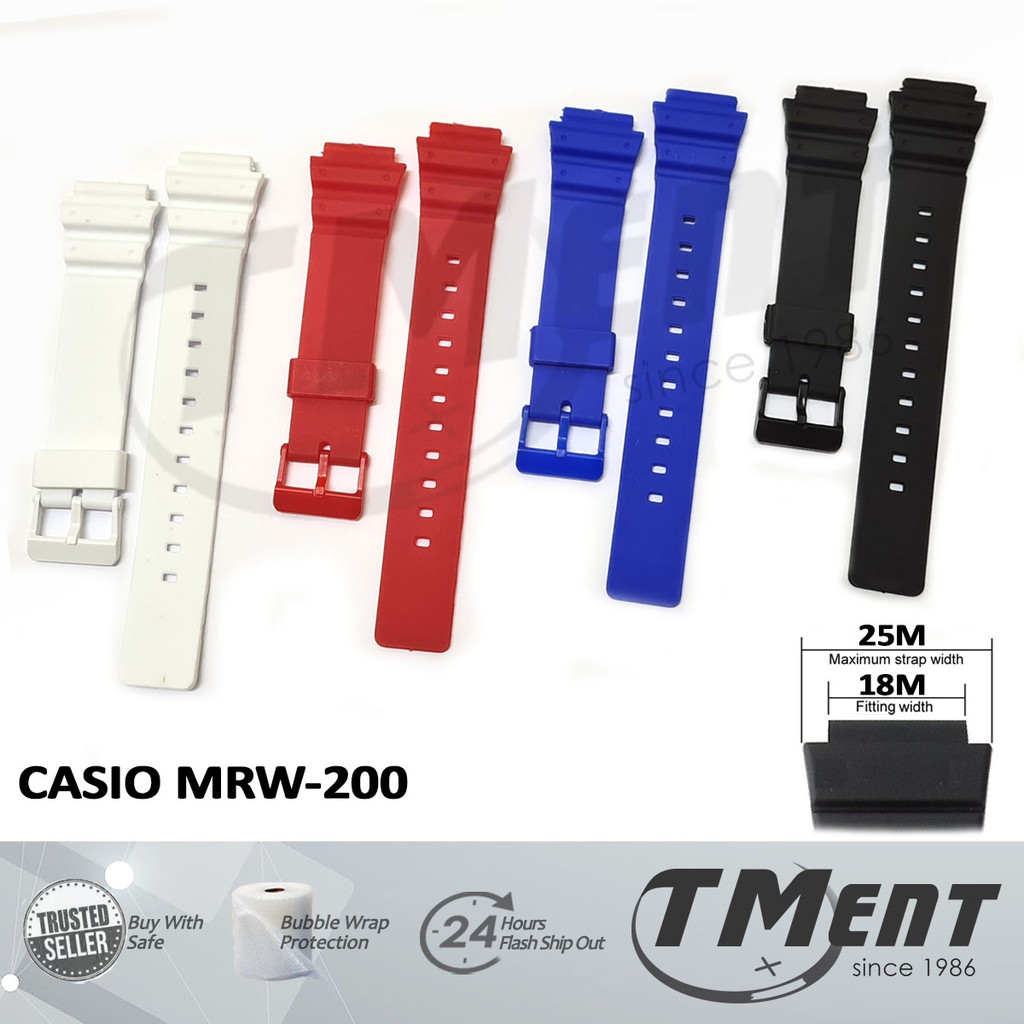 Casio Mrw200 Lrw200 Us Submarine Unisex 14m 18m Rubber Replacement Strap Shopee Malaysia 3675