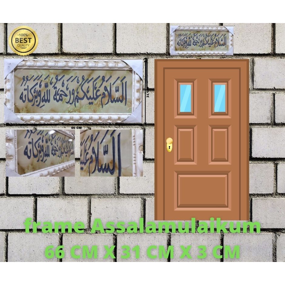 HADIAH ULANGTAHUN ASSALAMMUALAIKUM FULL FRAME Home Deco Wall Muslim