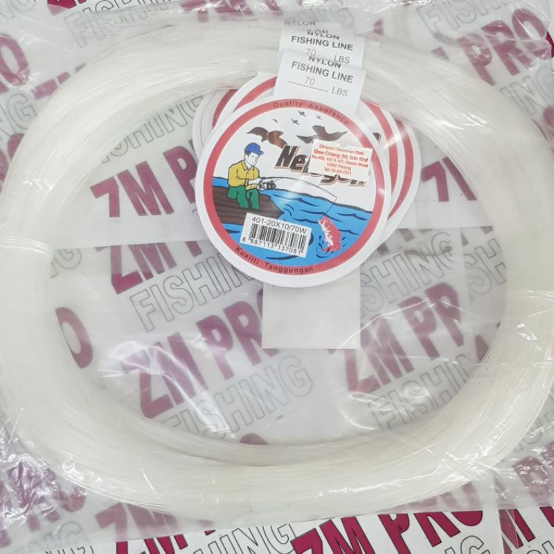 (200m) White Nelayan Line /Nelayan Nylon Fishing Line Perambut Nelayan ...