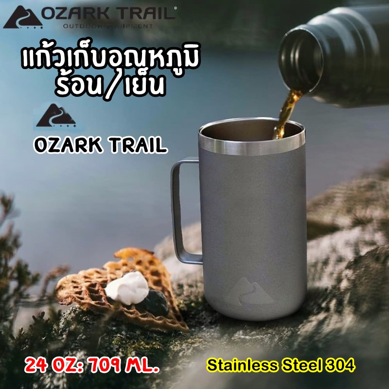 Ozark Trail 24 Oz. Stainless Steel Thermos Mug Can Be Worn Both