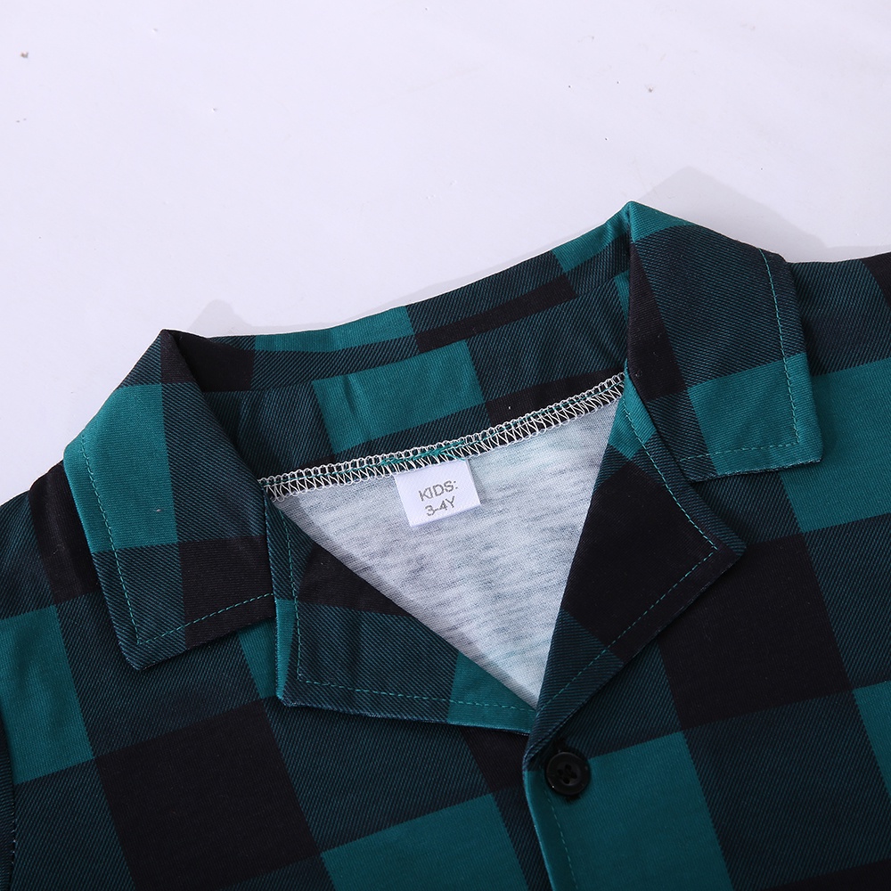 Christmas Family Matching Green Plaid Pajamas Set Mommy and Me Clothes ...