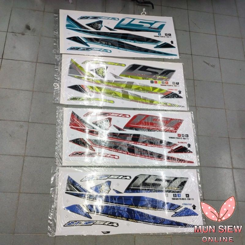 stiker sticker body cover set (7) yamaha y15zr y15 ysuku lc150 y15zr v2 ...