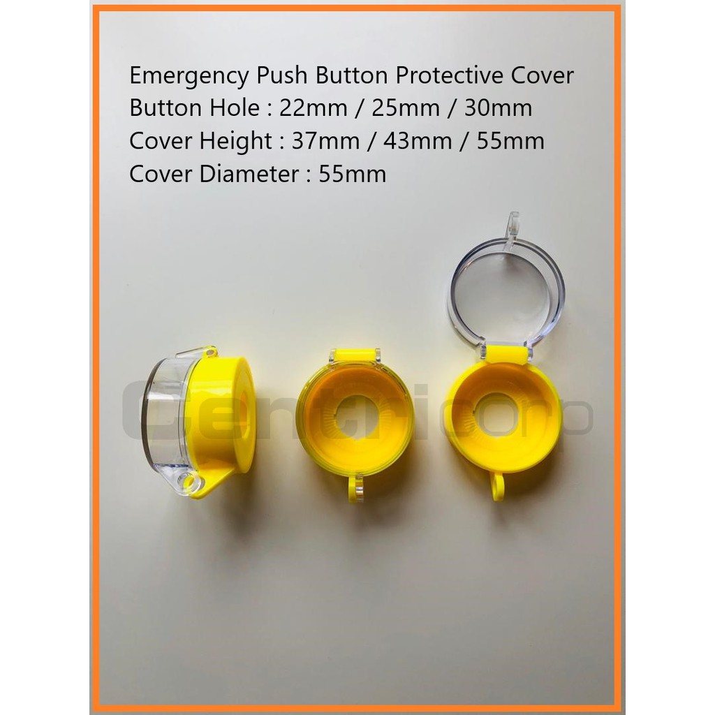 Emergency Push Button Protective Cover Stop Button Mushroon Head Push ...