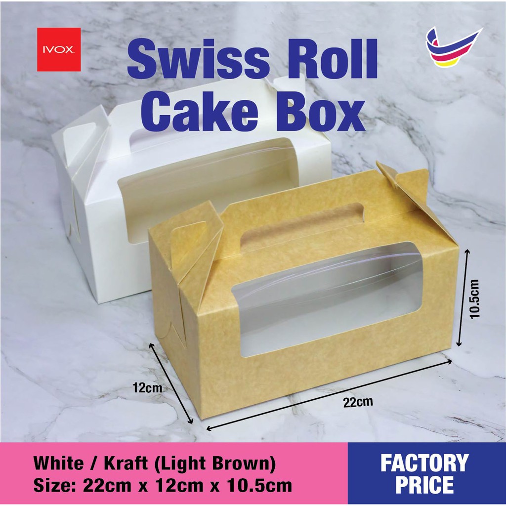 Swiss Roll Box / Cake Box / Cupcake Box / Mooncake Box / Cheese Tart