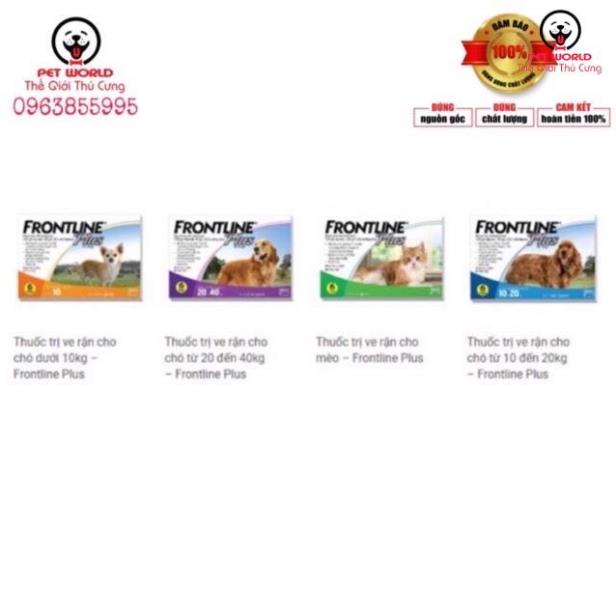 [1 Tube] Frontline Plus flea and tick treatment drops for dogs and cats ...