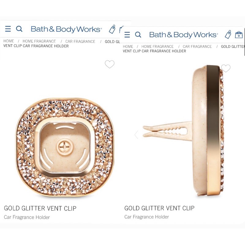 Bath and body works car Scentportable Holder vent clip aircond