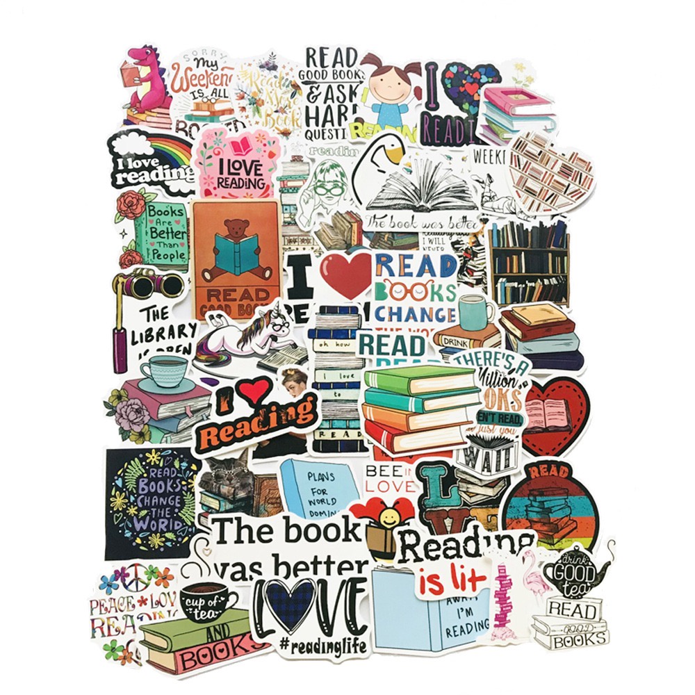50PCS BOOKWORM LOVERS Vinyl Decal graffiti STICKERS bomb for laptop ...