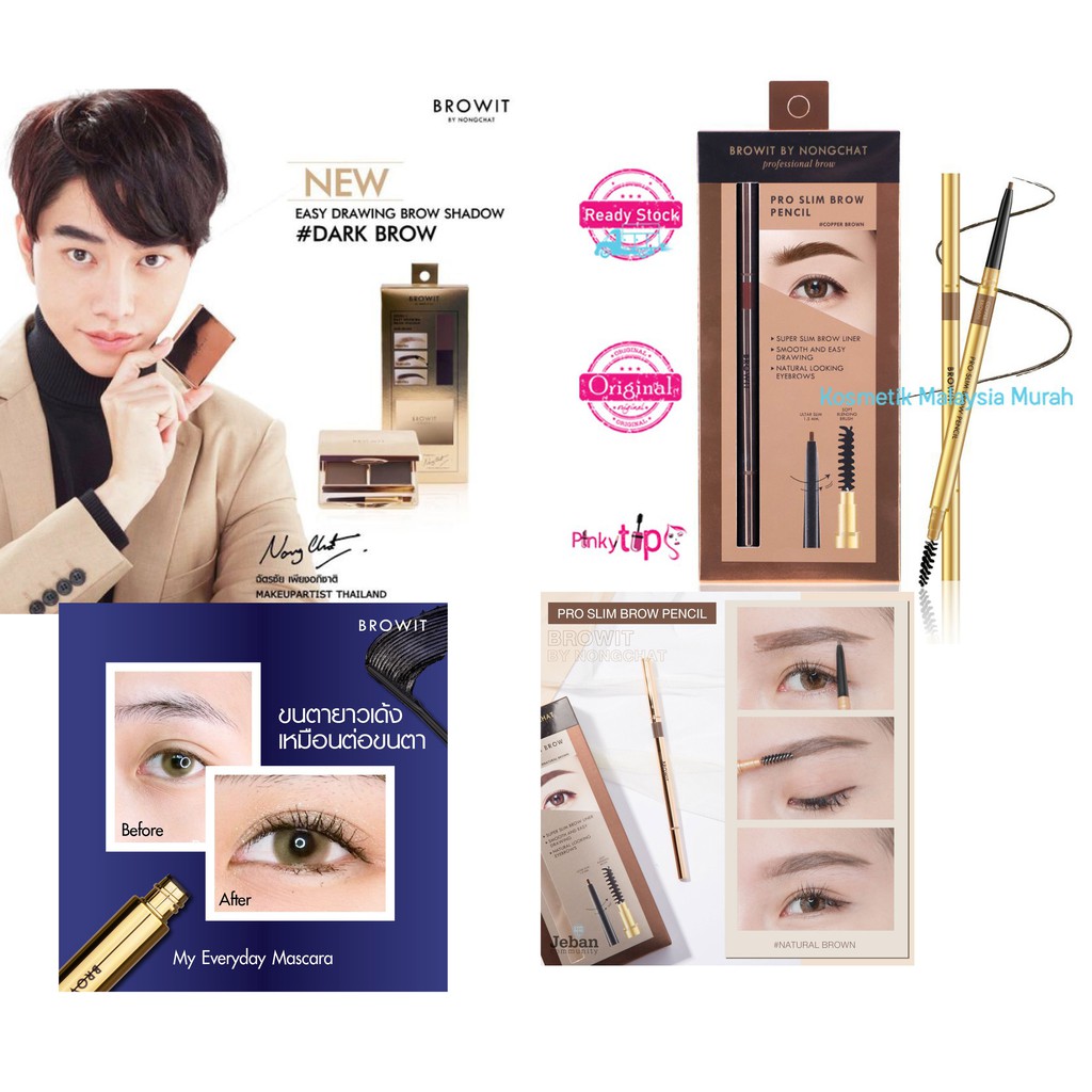 Browit By Nongchat Pro Slim Brow Eyebrow Pencil with Brush my everyday ...