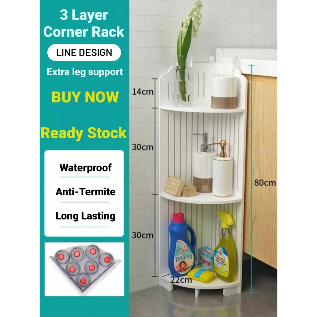 Waterproof Rak Toilet Bathroom Corner Rack Bathroom Rack Toilet Rack ...