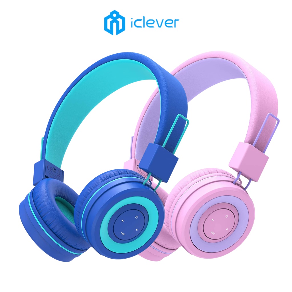 iClever Kids Bluetooth Headphones BTH02 Kids Headphones with MIC 22H Playtime Bluetooth 5.0 Stereo Sound Foldable Shopee Malaysia