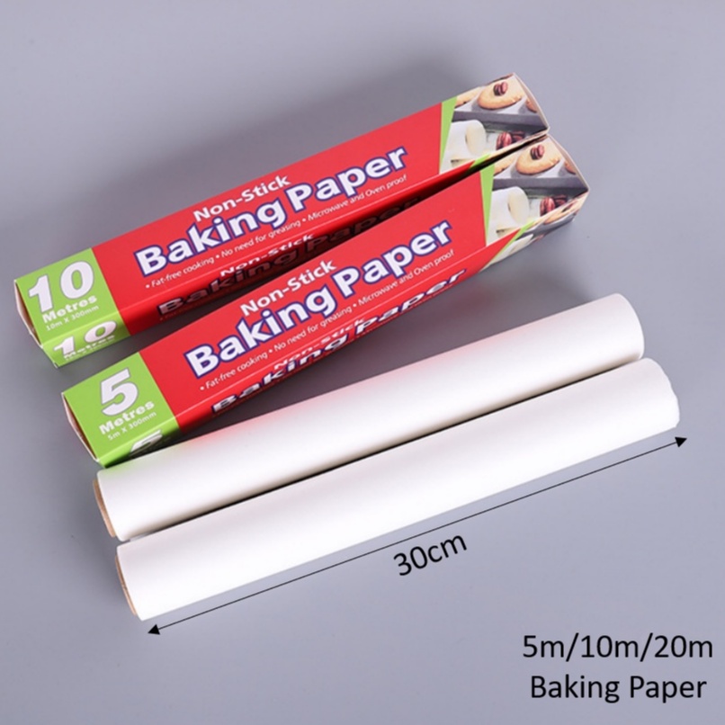 Kitchen Non Stick Baking Paper 5M/10M/20M Non stick double sided ...