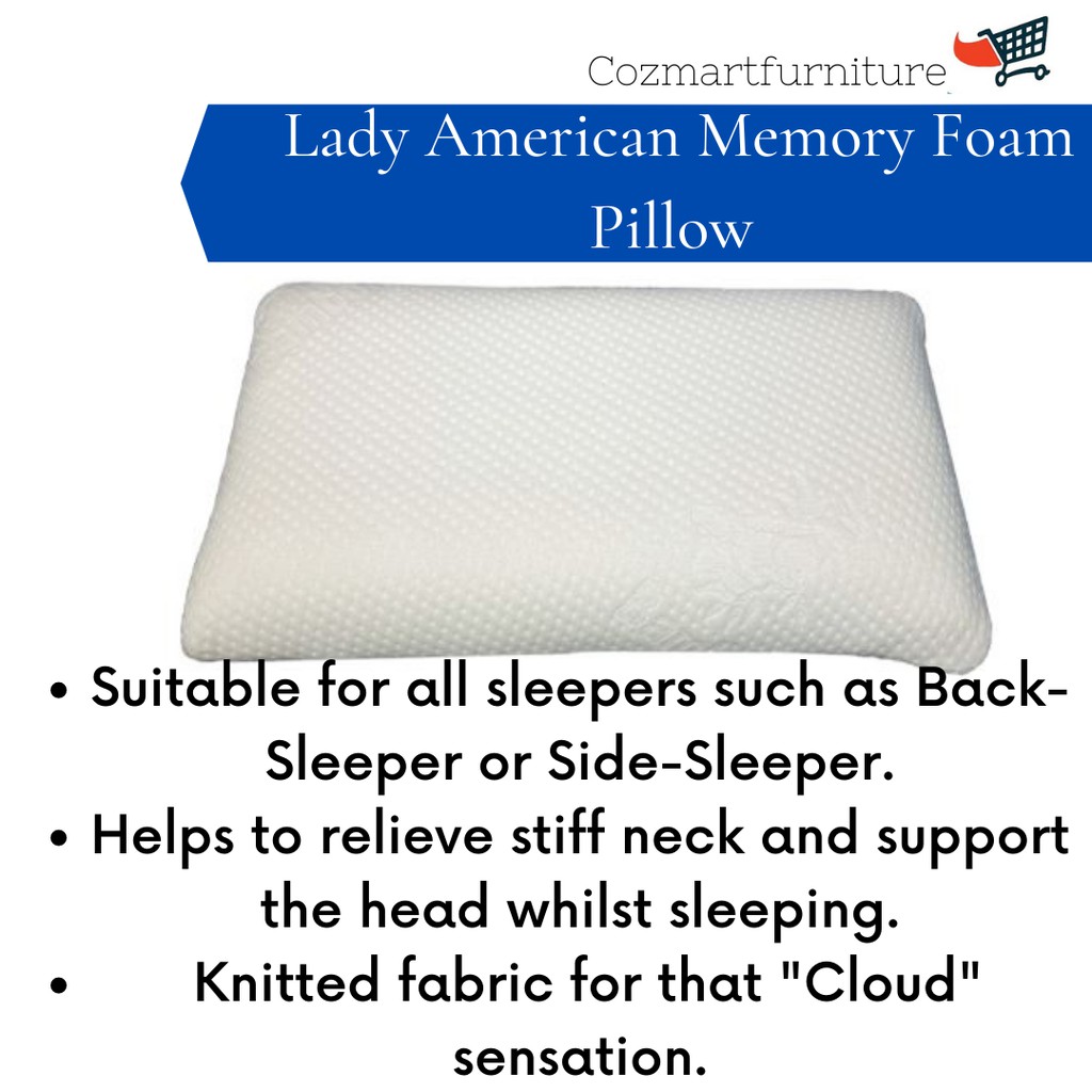 Lady americana memory foam pillow best sale