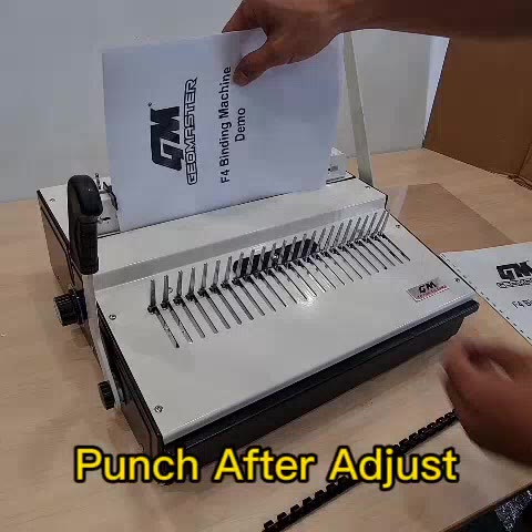 Geomaster F4 Size Binding Machine , 24 Holes Comb Binding Machine ...