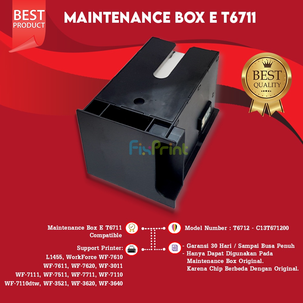 Maintenance Box Epson L1455 Compatible T6711pxmb3 Shopee Malaysia 6758