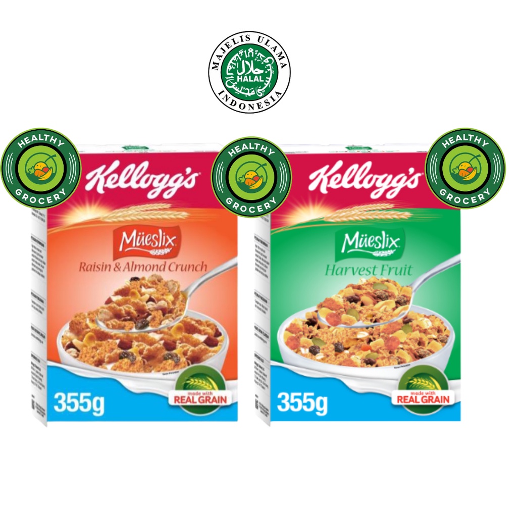 Kellogg's Mueslix Raisin & Almond Crunch cereal 375gr/kelloggs/kellogs