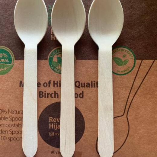 KAYU ️Disposable Wooden Spoons (100pcs) Shopee Malaysia