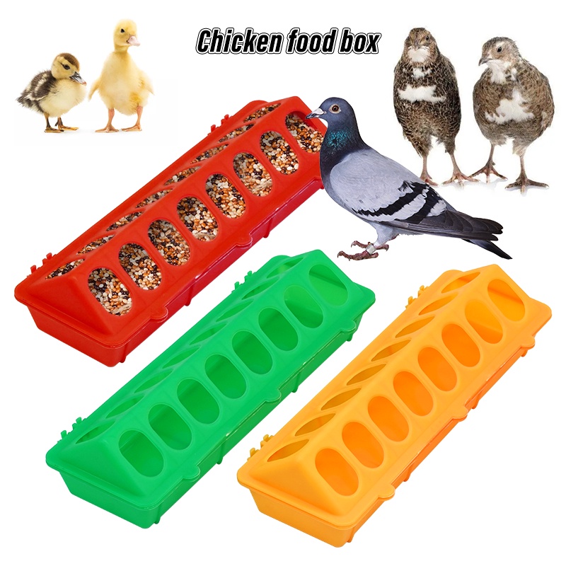 【Ready stock】30cm Plastic FlipTop Poultry Feeder Ground Chicken Feeder