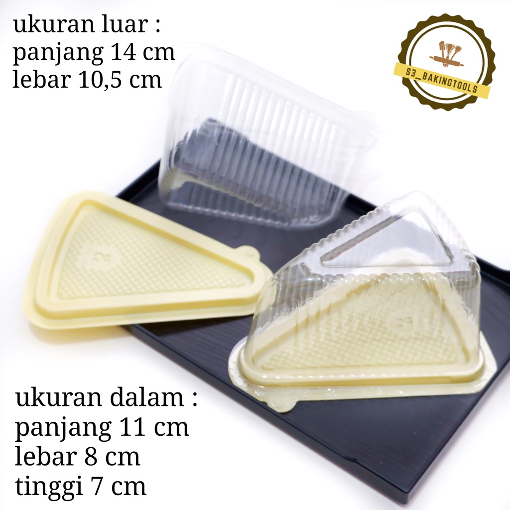 Ivory triangle mica cake box contains 50 cardboard packaging | Shopee ...