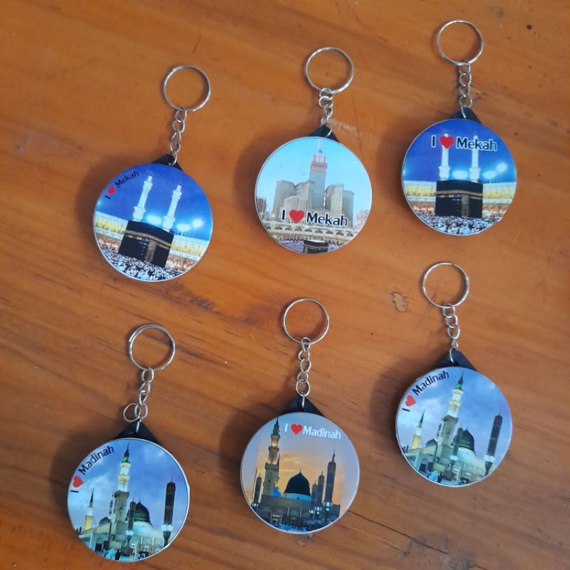 GANTUNGAN Contains 100 pcs of tin key chains, Kaaba, souvenirs from ...