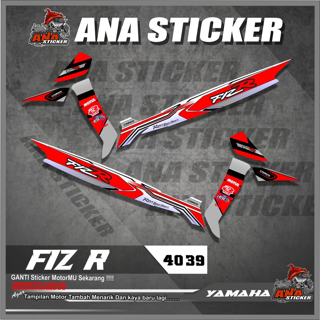 4039 STICKER VARIATION YAMAHA FIZ R RACING NEWBIE DESIGN | Shopee Malaysia