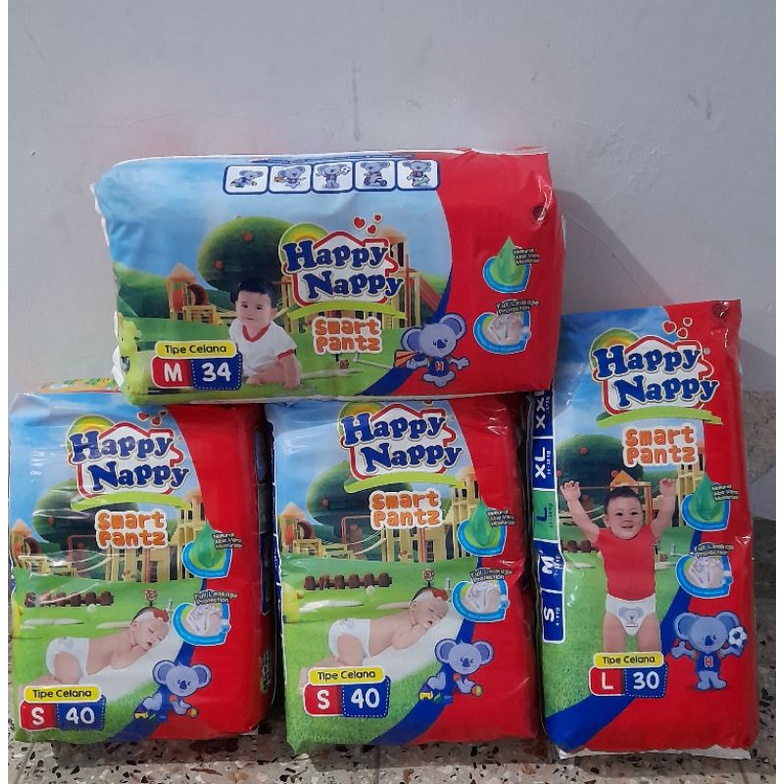 Happy NAPPY Smart Pants S40/M34/L30/Xl26 Shopee Malaysia