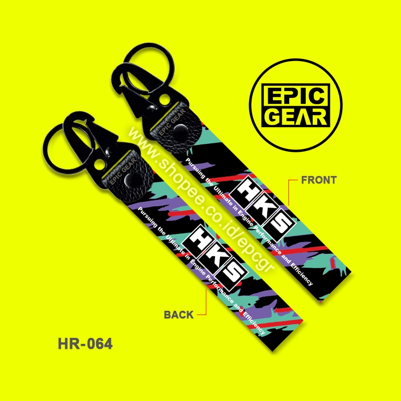 GANTUNGAN High QUALITY KEYCHAIN LOGO HKS KEYCHAIN STRAP Motorcycle Car ...