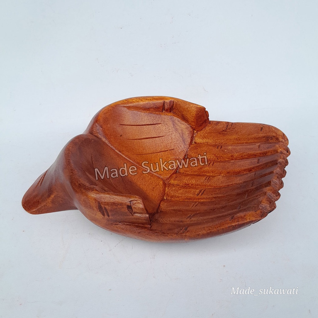 KAYU 30cm cacup hand statue, handmade wood carving craft candy fruit ...