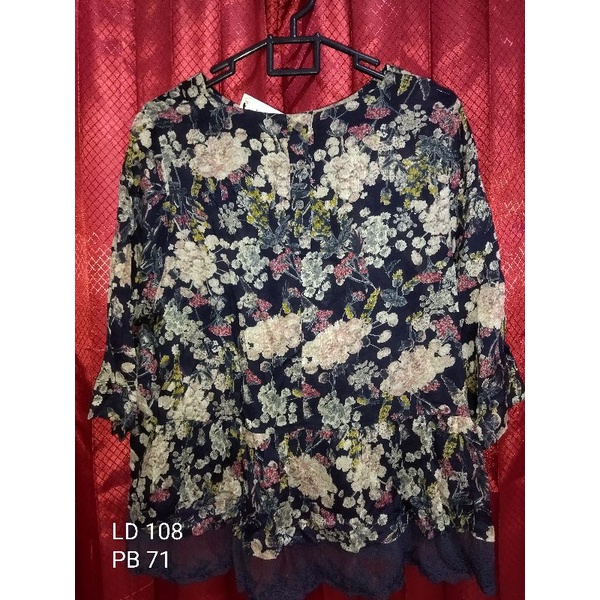 [PRL] Blouse FLOWER THE L | Shopee Malaysia