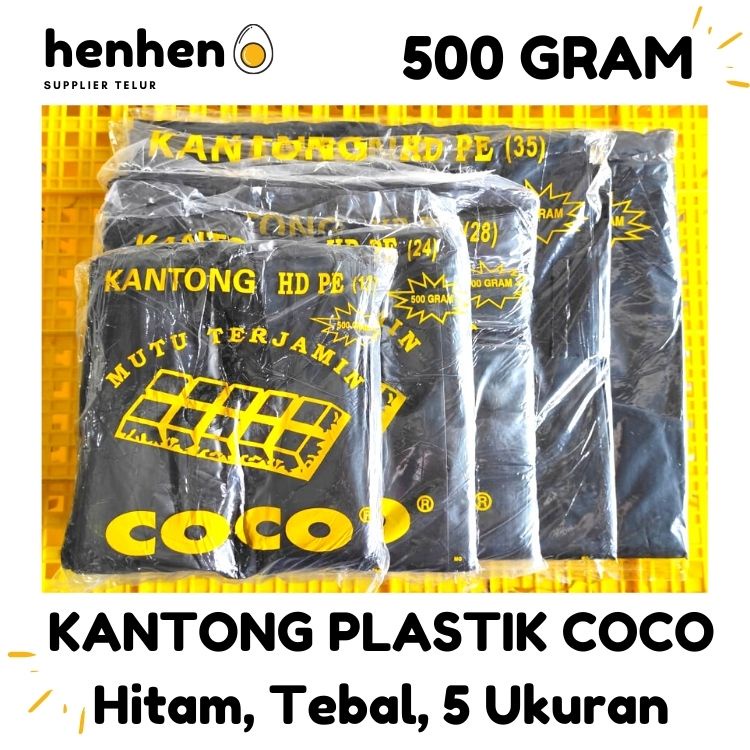 HITAM 5 Size Thick Black COCO Crackle Plastic Bag | Shopee Malaysia